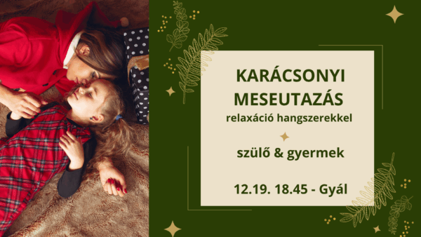 A történet és a hangrezgések együtt segítenek elengedni az év feszültségeit, ráhangolódni az ünnepre és megérezni a közös pillanatok igazi varázsát. Ez az alkalom egy szülő-gyermek közös program, ahol nincs elvárás, nincs teljesítmény – csak együttlét, figyelem és szeretet. A mesében mindenki megtalálhatja azt az üzenetet, amire épp szüksége van: legyen az megnyugvás, megerősödés vagy egy csepp remény a karácsony fényében.
